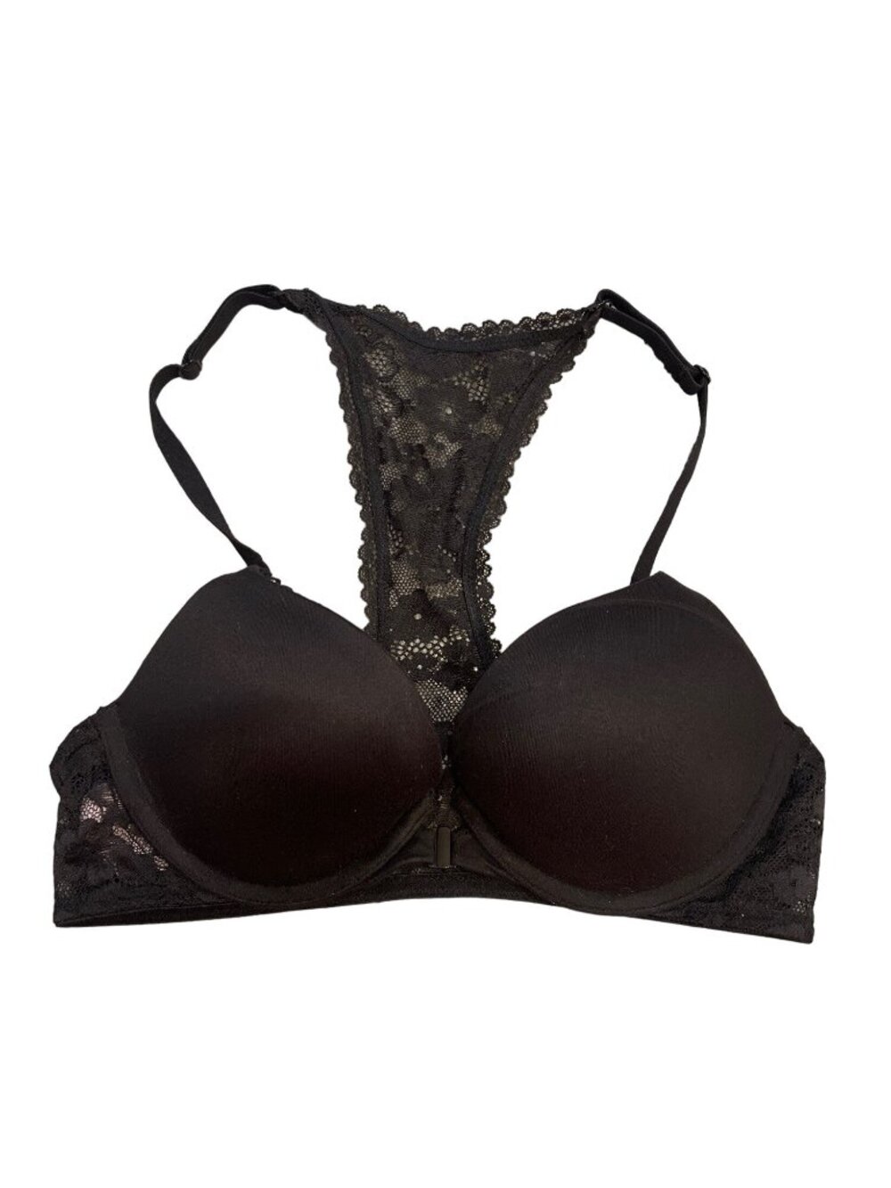Victoria's Secret Body By Victoria Black Push Up Bra Underwire Front Close 34B